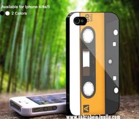 cassette tape orange - MR - Case For iPhone Case, iPhone 4, Case, iPhone 4S, iPhone 5, Hard Cover
